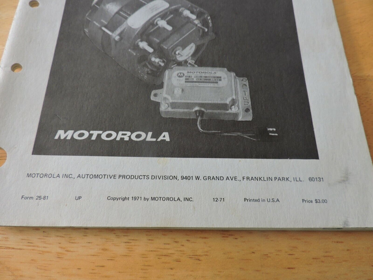 ELECTRONIC ALTERNATOR SYSTEMS SERVICE MANUAL  1971 SA SERIES