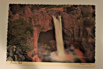 Vintage (40's) Rainbow Falls Hawaii Postcard (Unposted)