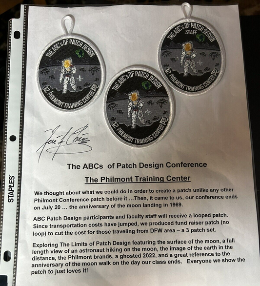 Official BSA Approved: 3 Patch Set-Philmont Training Center/Artist Signed