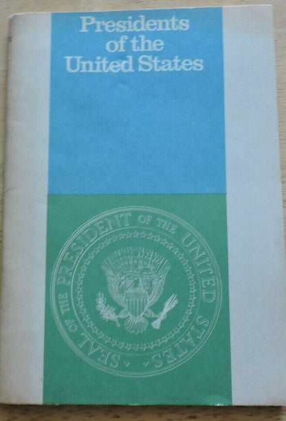 Presidents of The United States Pamphlet, Published 1971 by Hancock Insurance Co