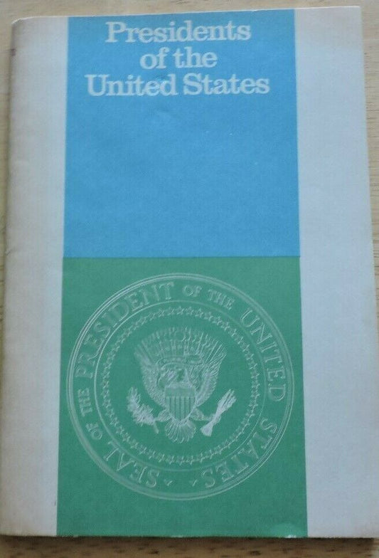 Presidents of The United States Pamphlet, Published 1971 by Hancock Insurance Co