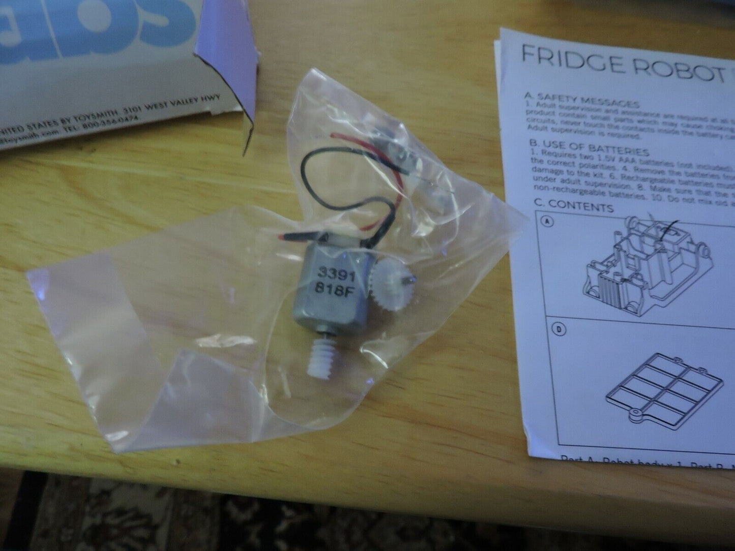 KIDZLABS FRIDGE ROBOT--NEW