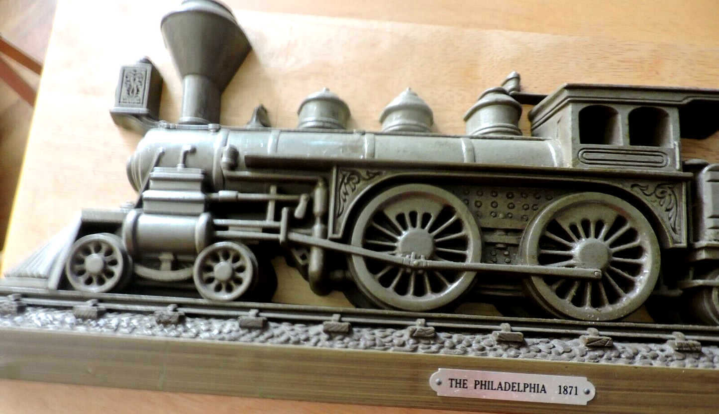 LOCOMOTIVE AND COAL CAR PLASTIC WALL DECORATION