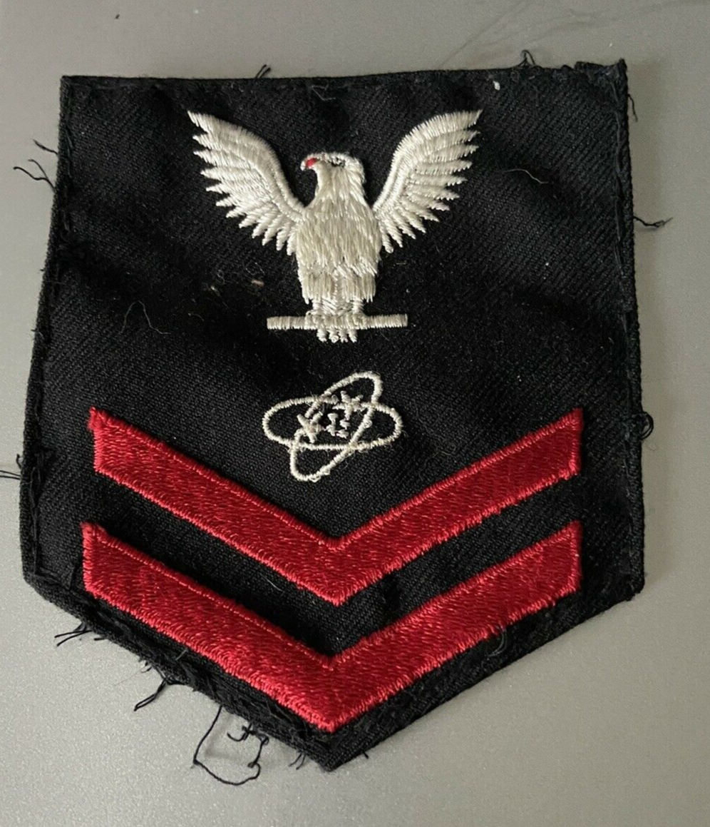 U S Navy  Electrical Tech Second Class Petty Officer (E-4 Pay Grade) Rank Patch