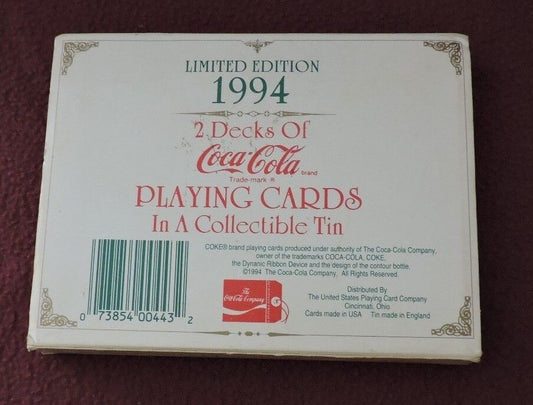 Limited Edition 1994 Coca-Cola Santa Claus Playing Cards