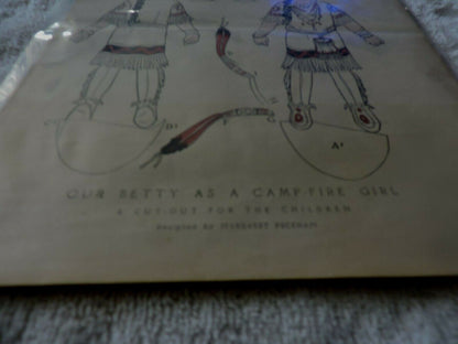 FEBRUARY 1914: " OUR BETTY AS A CAMP FIRE GIRL" CUT OUT: DESIGNED BY MARGARET PE