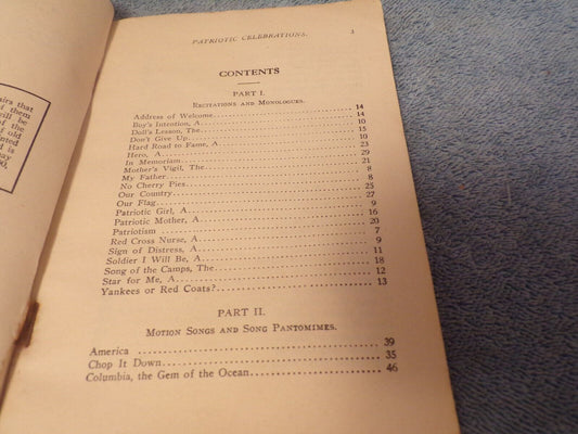 Patriotic Celebrations (Published 1910)