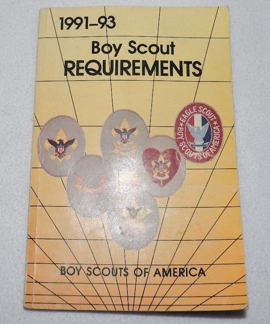 1991-93 Boy Scout Requirements Printed in 1992