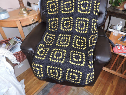 Hand Made Crocheted Coverlet â€œMade With loveâ€. NEW