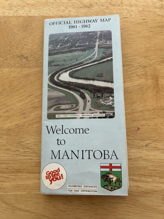 Official Highway Map 1981-1982 Manitoba