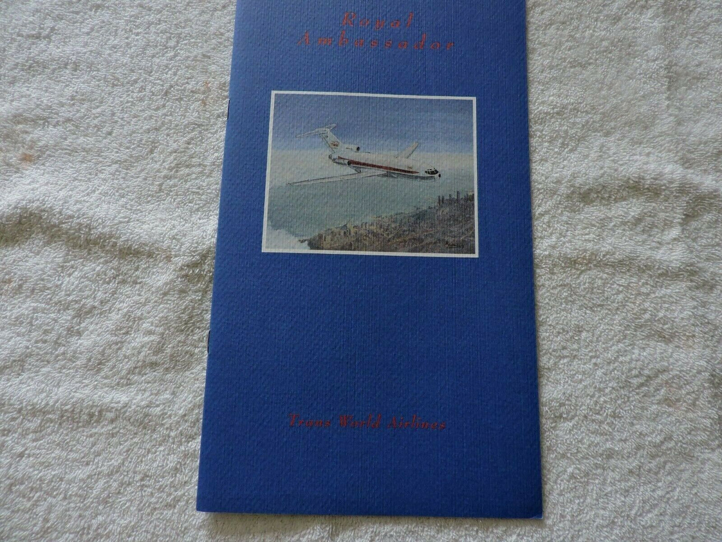 COLLECTIBLE TRANS WORLD AIRLINE ROYAL AMBASSADOR FLIGHT MENU