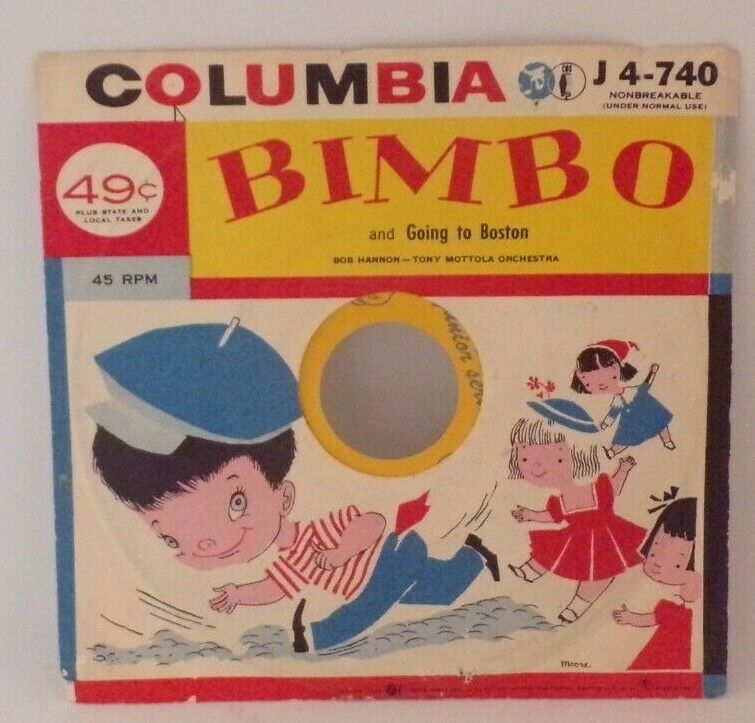 Columbia Records Presents: Bimbo and Going to Boston Childrens Record, 45 RPM