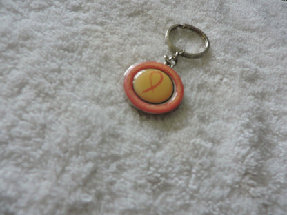 BREAST CANCER KEY CHAIN: COURAGE, FAITH, HOPE, STRENGTH