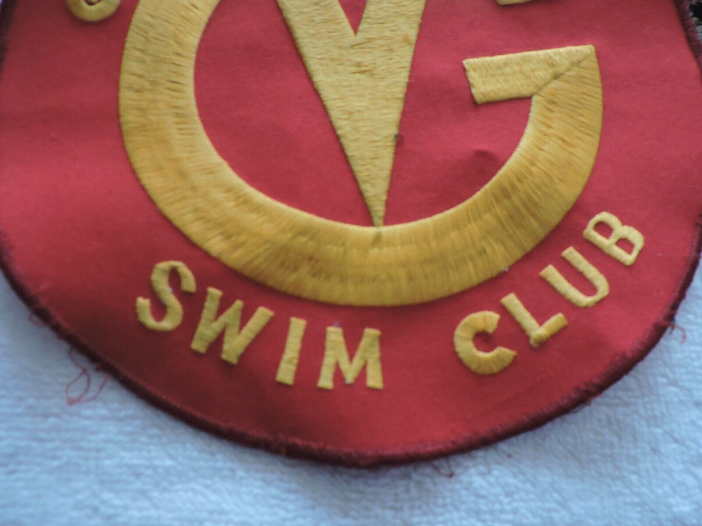 GOLDEN VALLEY SWIM CLUB COAT PATCH 8 INCHES ROUND USED