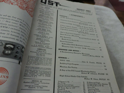 QST AMATEUR RADIO MAGAZINE AUGUST 1963