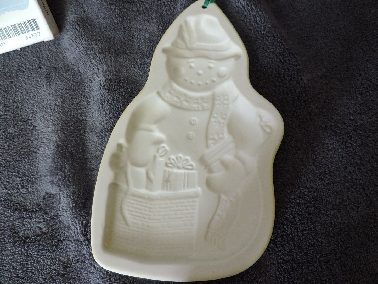 1997 Longaberger Pottery Chilly Snowman Cookie Mold Snow Friends Series- NIB