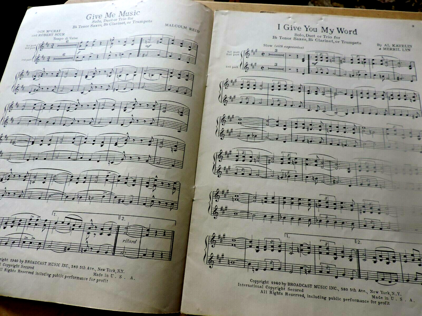 BMI ALBUM OF RADIO PROVEN SONGS ARRANGED BY JIMMY BALE 1940 (2)