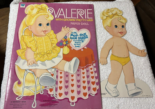 WHITMAN VALERIE WITH GROWIN' PRETTY HAIR PAPER DOLL 1971