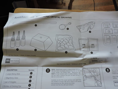 SMITHSONIAN ELECTRONIC CRYSTAL GROWING(NEW OPENED PACKAGE)