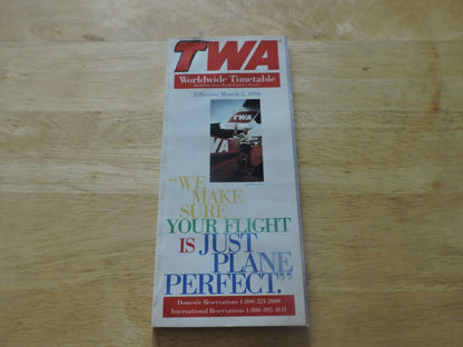 TWA Worldwide Timetable Effective March 2, 1994