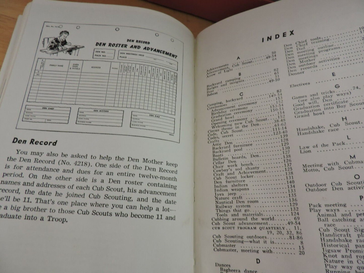 DEN CHIEF'S DEN BOOK 1957