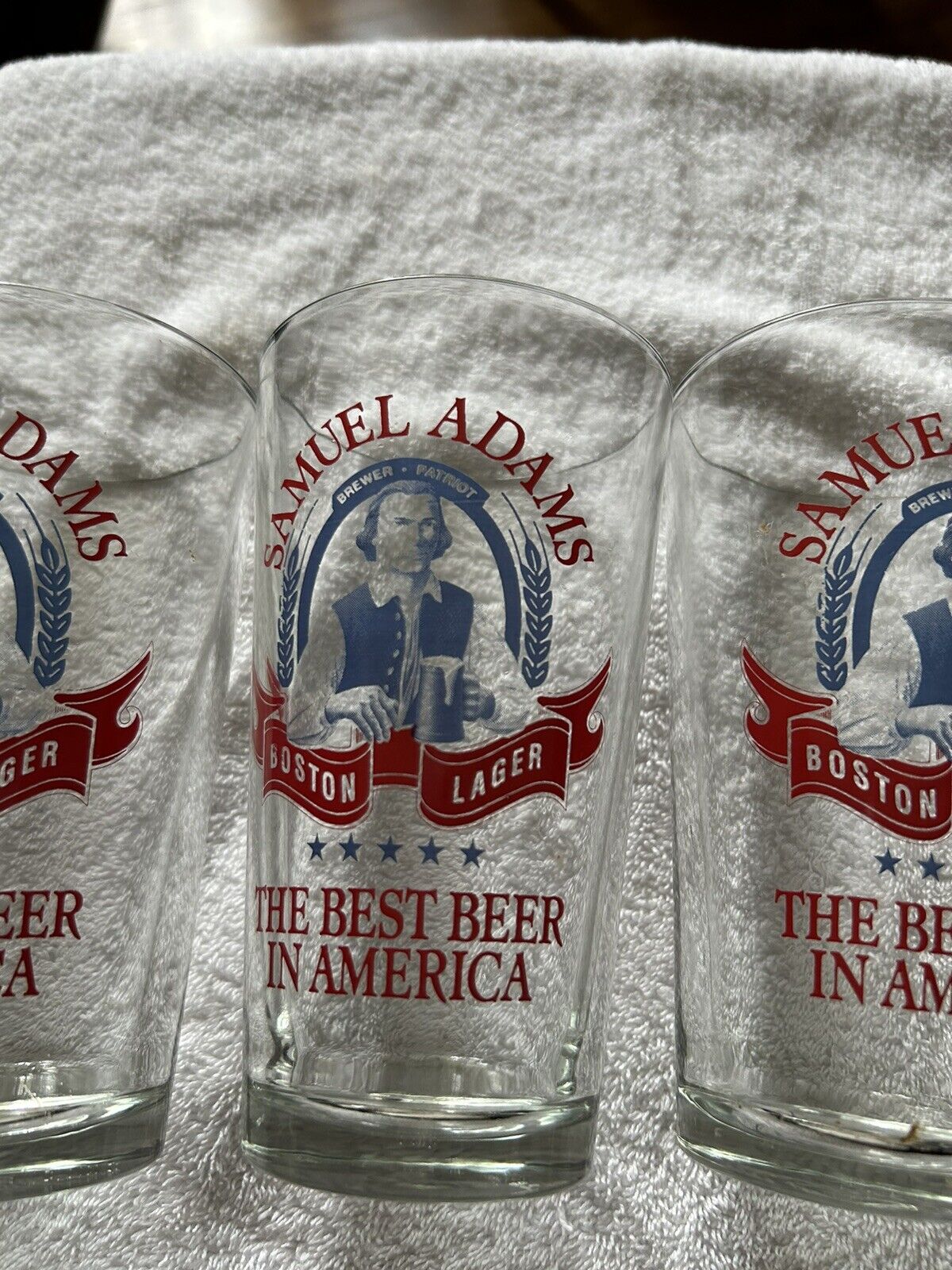 SAMUAL ADAMS BOSTON LAGER GLASSES--SET OF 4