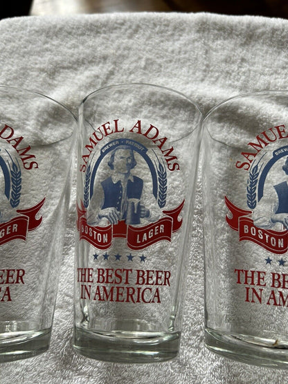 SAMUAL ADAMS BOSTON LAGER GLASSES--SET OF 4