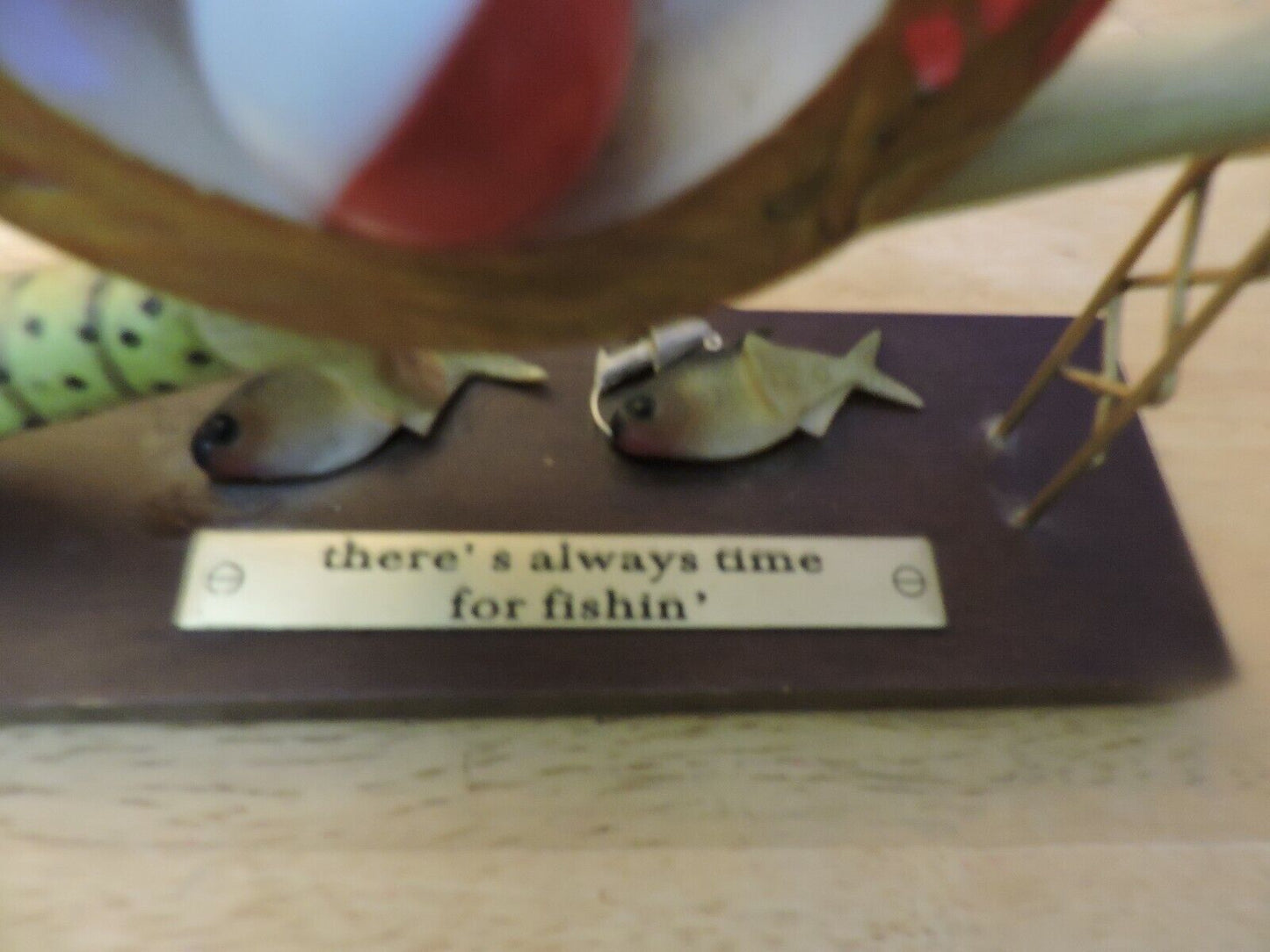 THERE'S ALWAYS TIME FOR FISHIN'--9X2.5X6 INCHES  KNIC KNAC