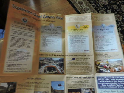 GRAND CANYON WEST-EXPERIENCE THE HUALAPAI LEGACY-guide and map-postcard-and more