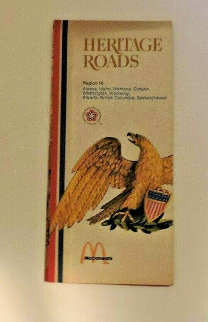 Vintage Heritage Roads Region 16 Folding Map (McDonalds Ad)