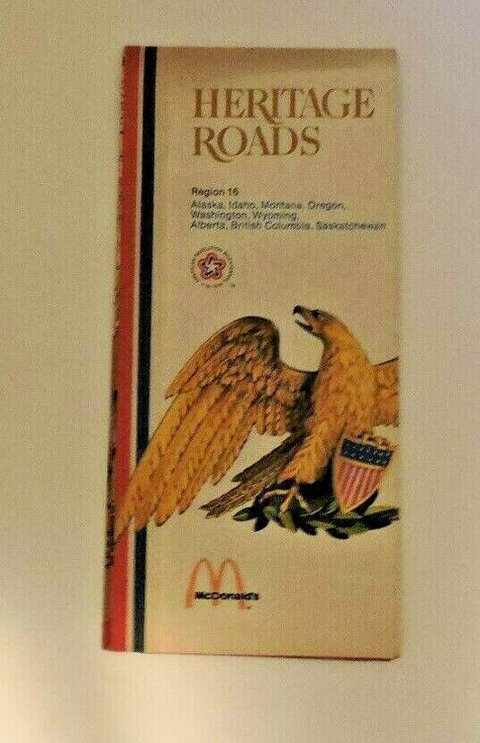 Vintage Heritage Roads Region 16 Folding Map (McDonalds Ad)