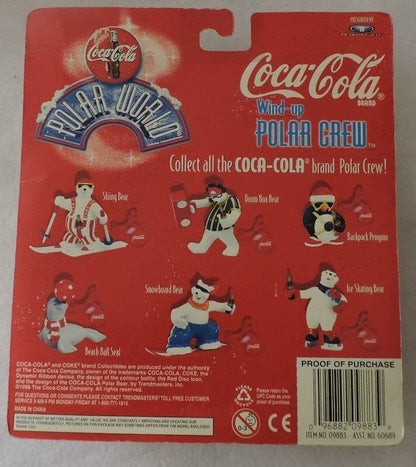 Vintage Coca-Cola Wind-up Polar Crew Boom Box Bear "Move with the Groove"