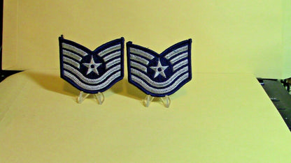 U.S. Air Force Technical Sgt. Chevrons, Small, Blue (Set of 2)