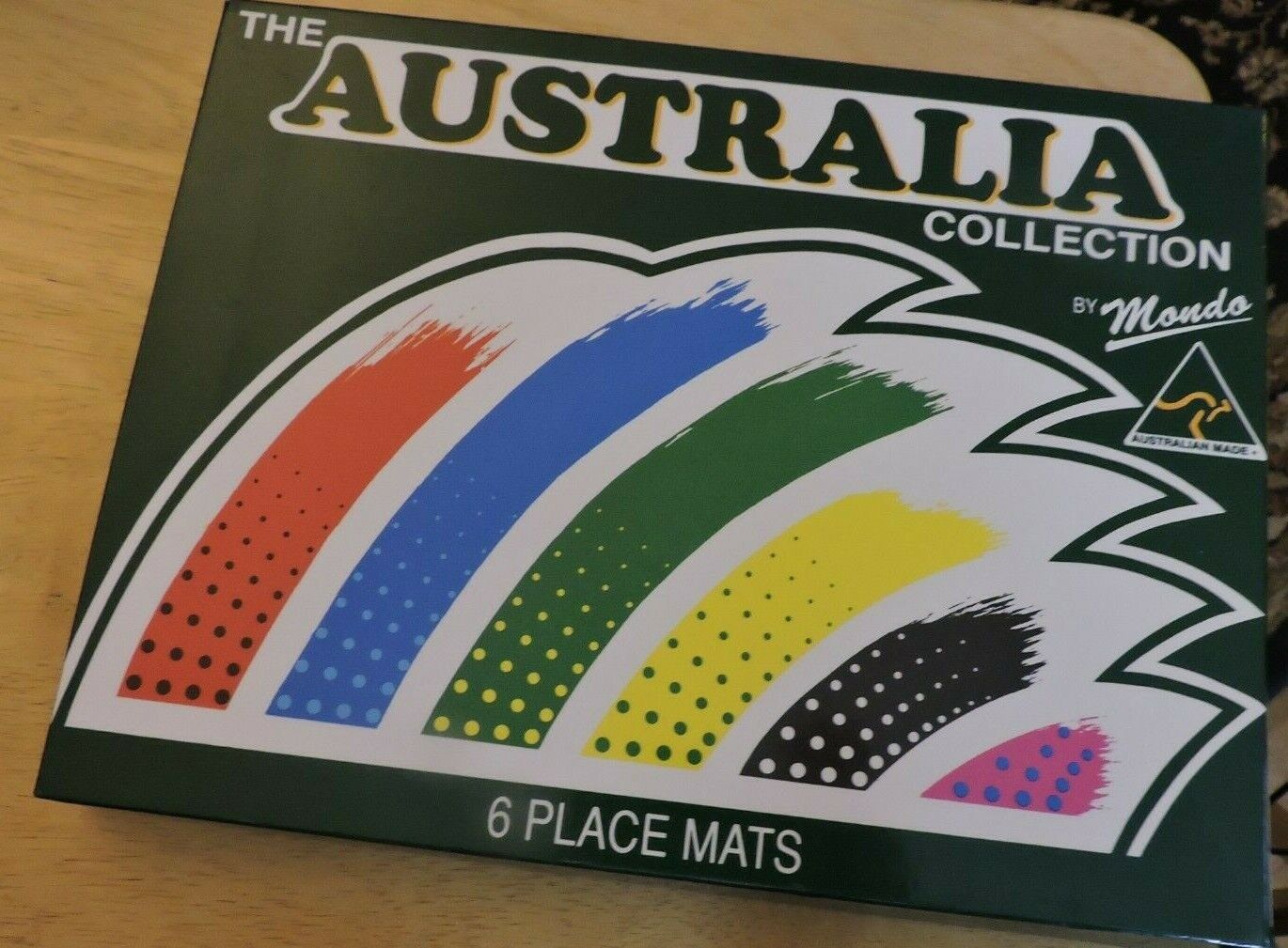 THE AUSTRALIA COLLECTION BY MONDA 6 PLACE MATS   ( AUSTRALIAN MADE) 11"x8.5"