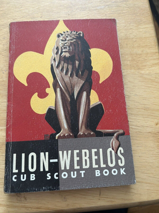LION-WEBLOS CUB SCOUT BOOK 1954 (previously owned and used)