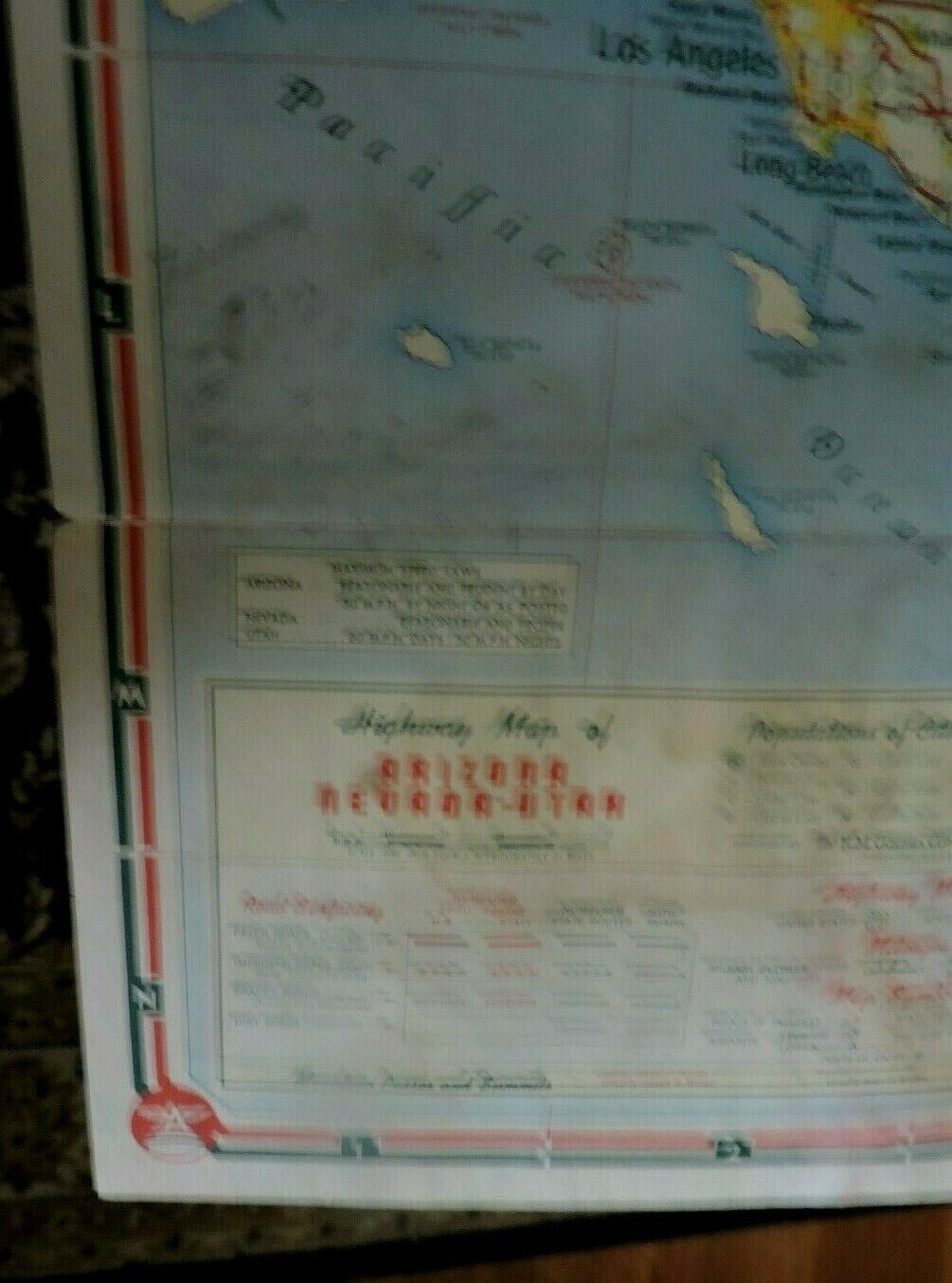 Arizona Nevada Utah Flying A Dealers Map  Unknown date