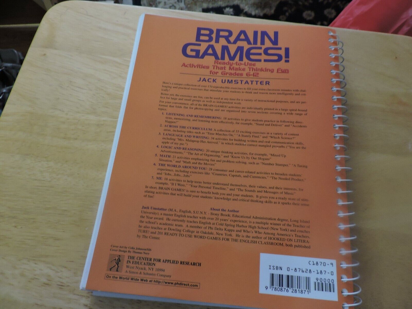 BRAIN GAMES! READY-TO-USE ACTIVITIES THAT MAKE THINKING FUN FOR GRADES 6-12