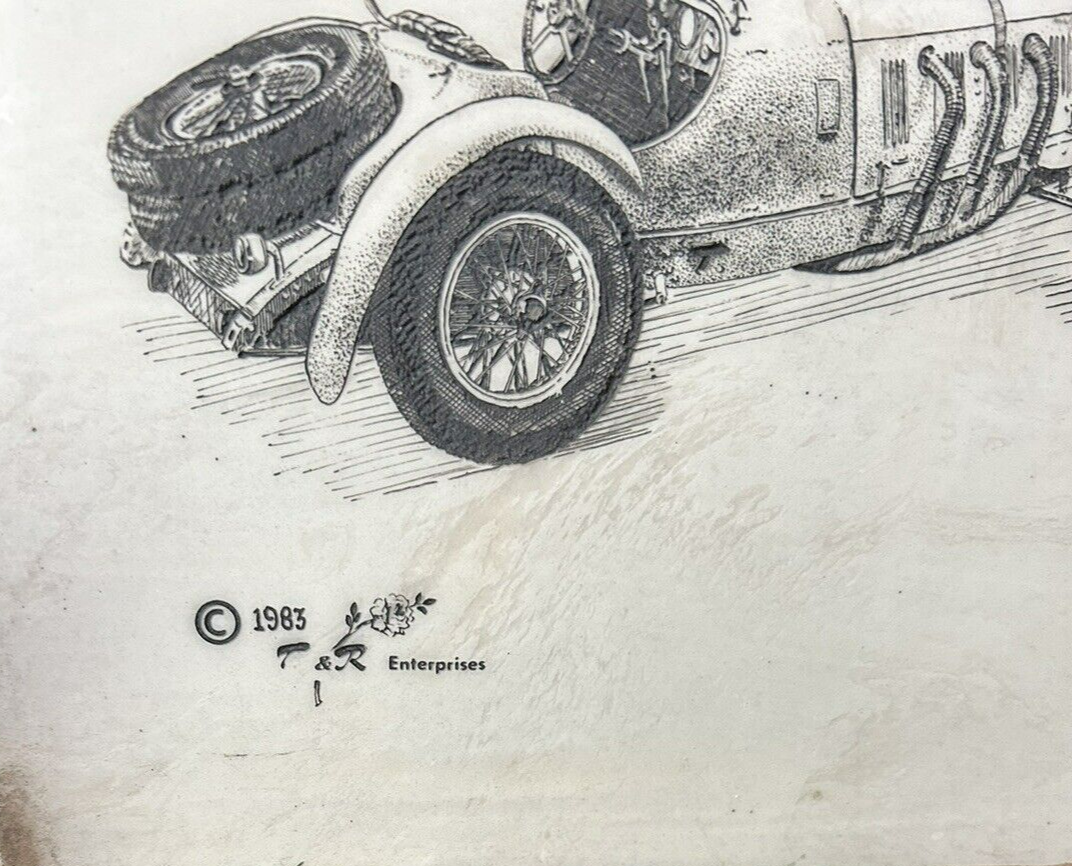 Artist Al Kennedy: Marble Mercedes-Benz Tile (20" X 16")