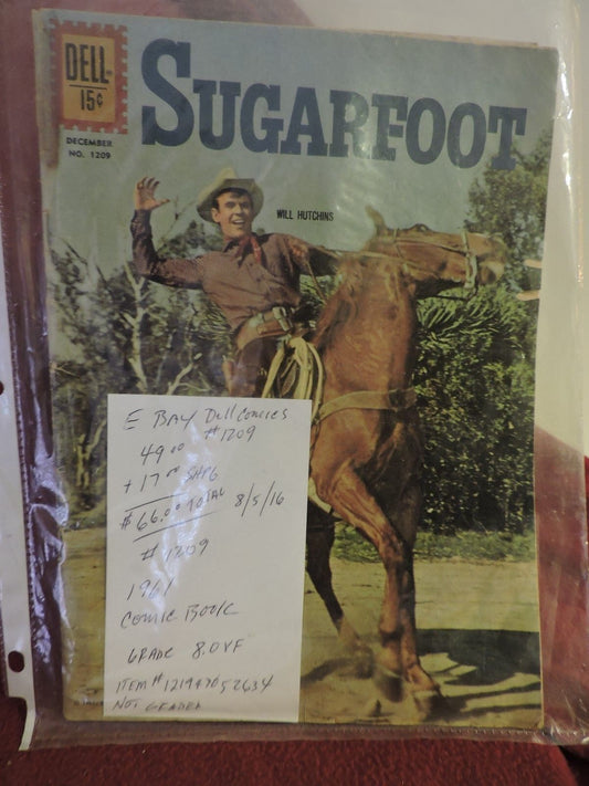 VINTAGE SUGARFOOT COMIC #1209 1961 GRADE 8.0VF