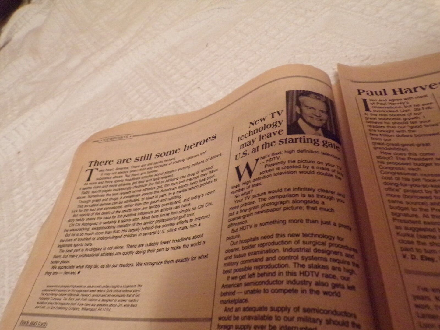 Vintage Copy of: Grit Family Magazine March 5-11, 1989 Edition