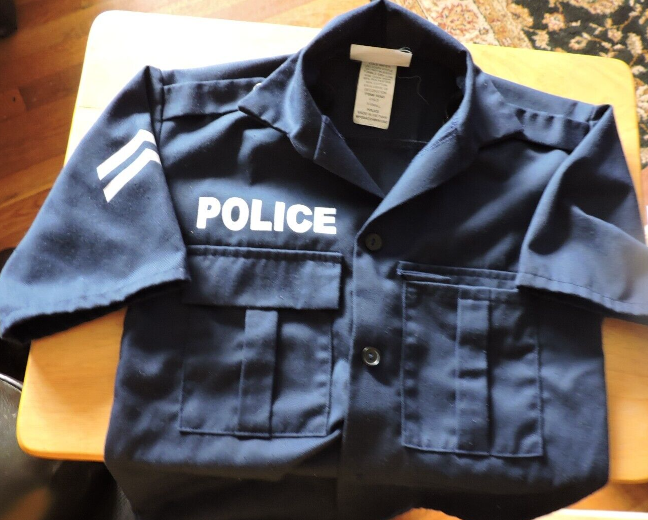 CALIFORNIA COSTUME CHILD XSMALL POLICE BUTTON SHIRT