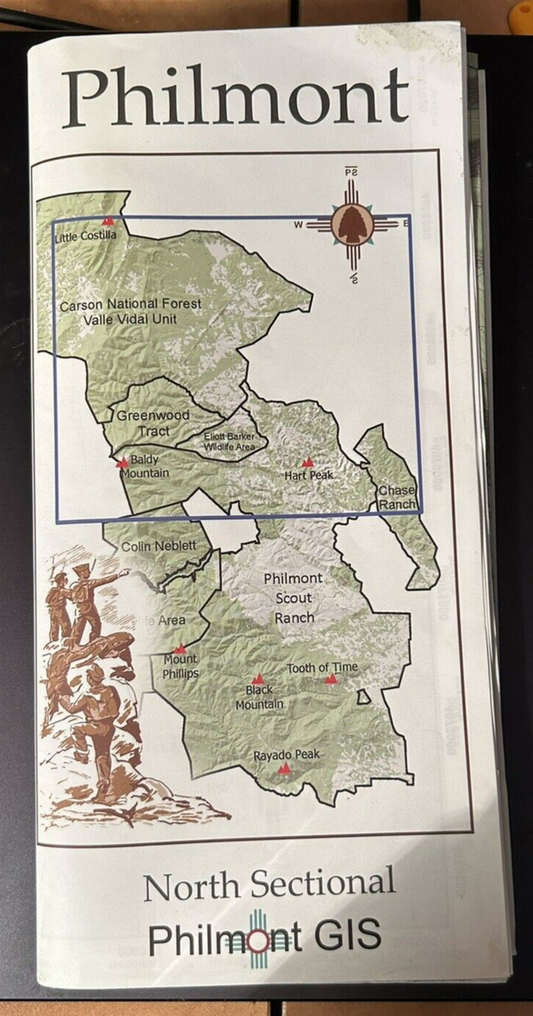 2023 Issue PHILMONT SCOUT RANCH-North Sectional GIS Map (Weatherproof)