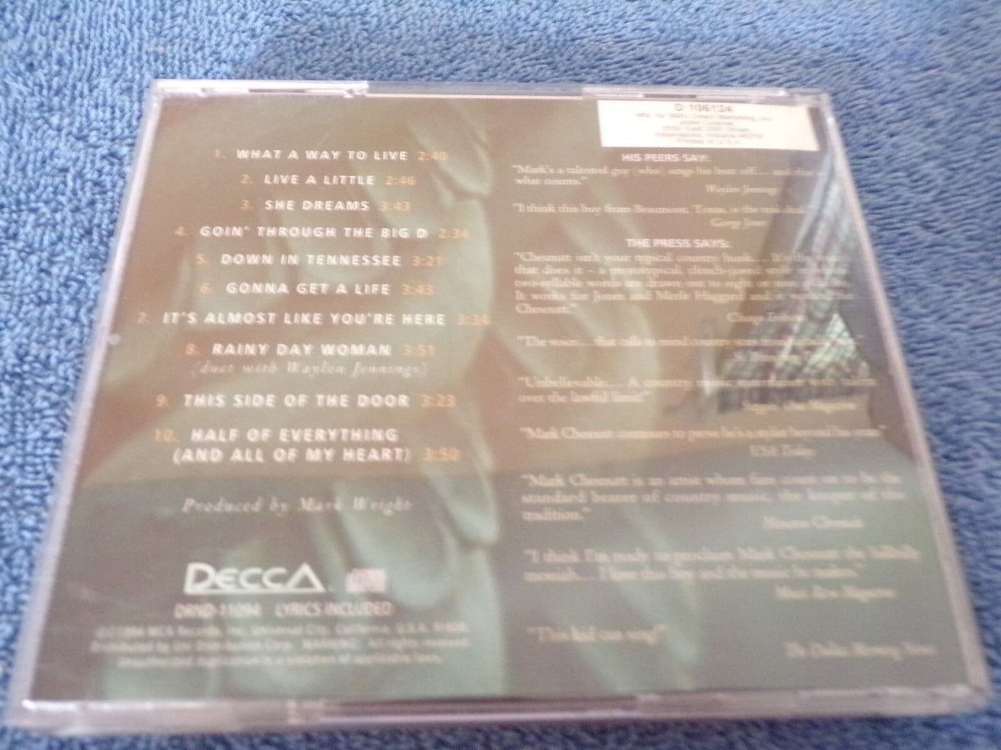 What a Way to Live by Mark Chesnutt (CD, Sep-1994, Decca)