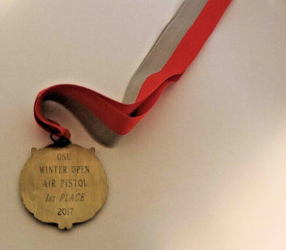 OSU Winter Open Air Pistol 1st Place 2017 Medal and Ribbon