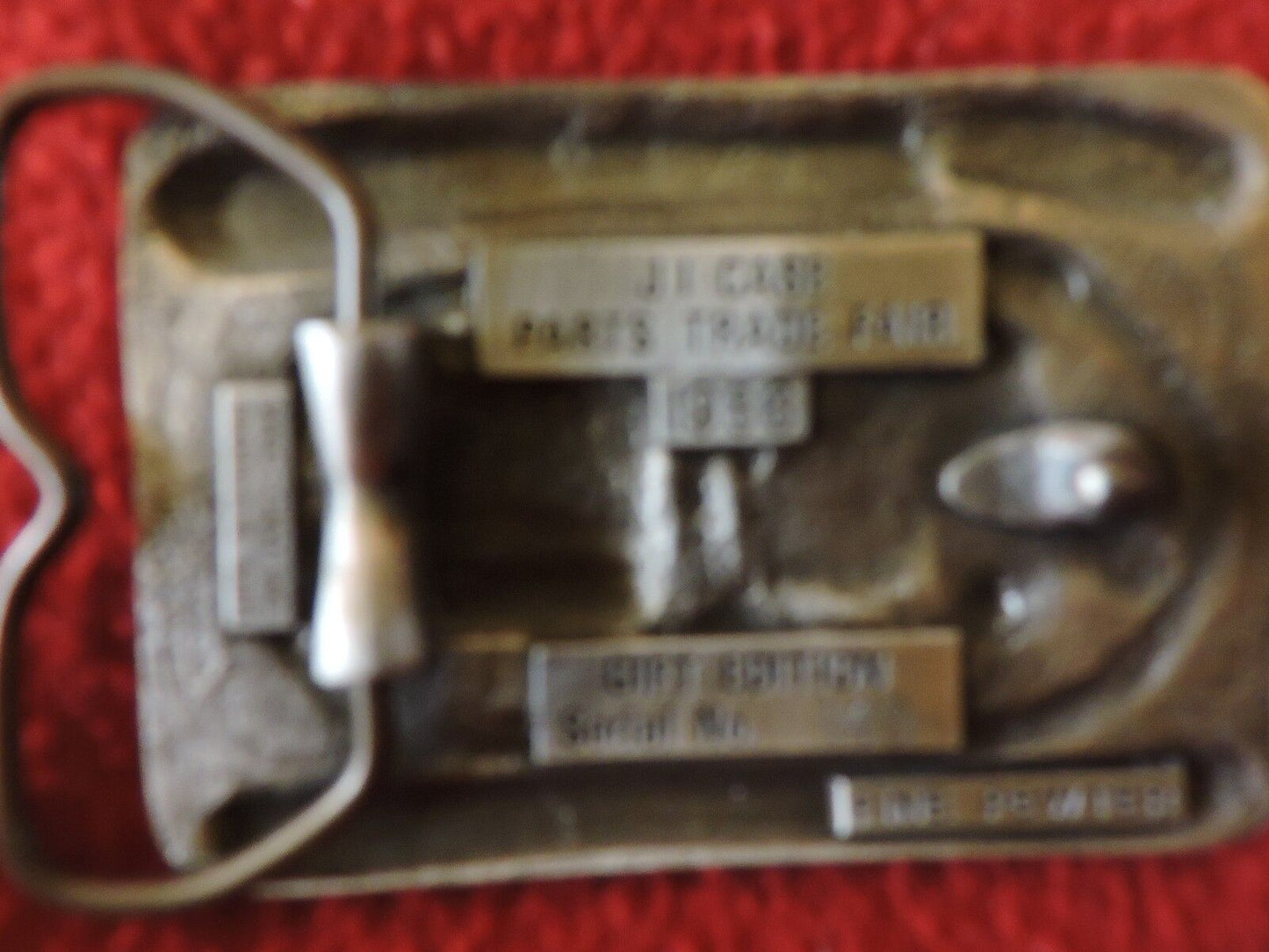 VINTAGE 1986-JI CASE PARTS TRADE FAIR PEWTER BELT BUCKLE-GIFT EDITION #149