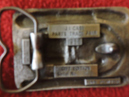 VINTAGE 1986-JI CASE PARTS TRADE FAIR PEWTER BELT BUCKLE-GIFT EDITION #149