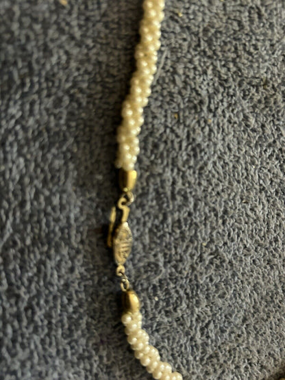 18 INCH (end to end) SMALL WHITE BEADS NECKLACE