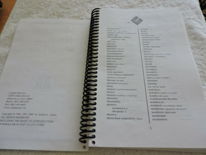 ANNOTATED MEDICAL SURGICAL WORD BOOK--2005--COMPILED BY ANDREA L. ANAYA, CMT