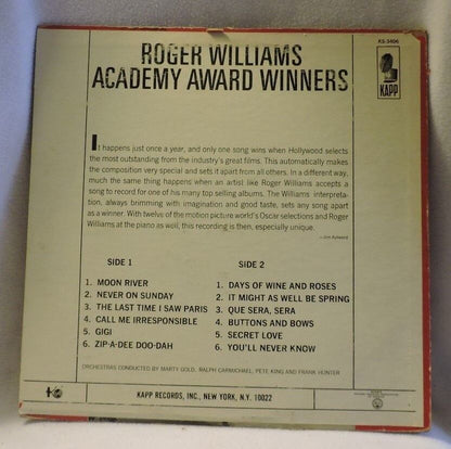 Vintage (1964) Roger Williams Academy Award Winners Vinyl Album 33 1/3 RPM