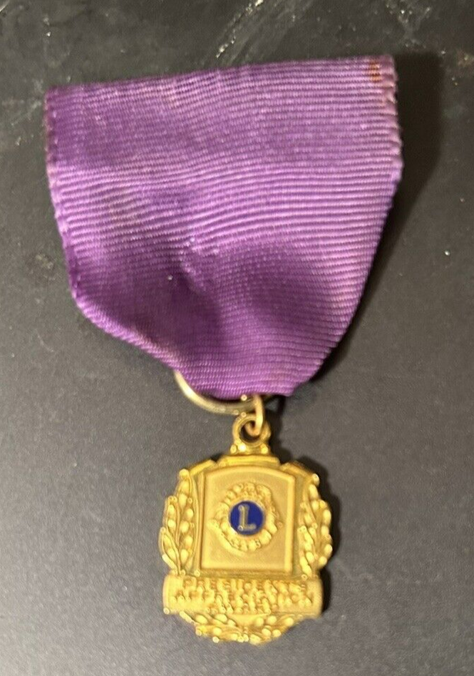 Lions Club: Presidents Appreciation Award Medal
